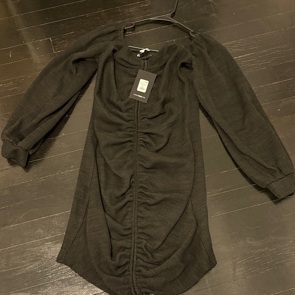 Fashion Nova Black Long Sleeve Dress